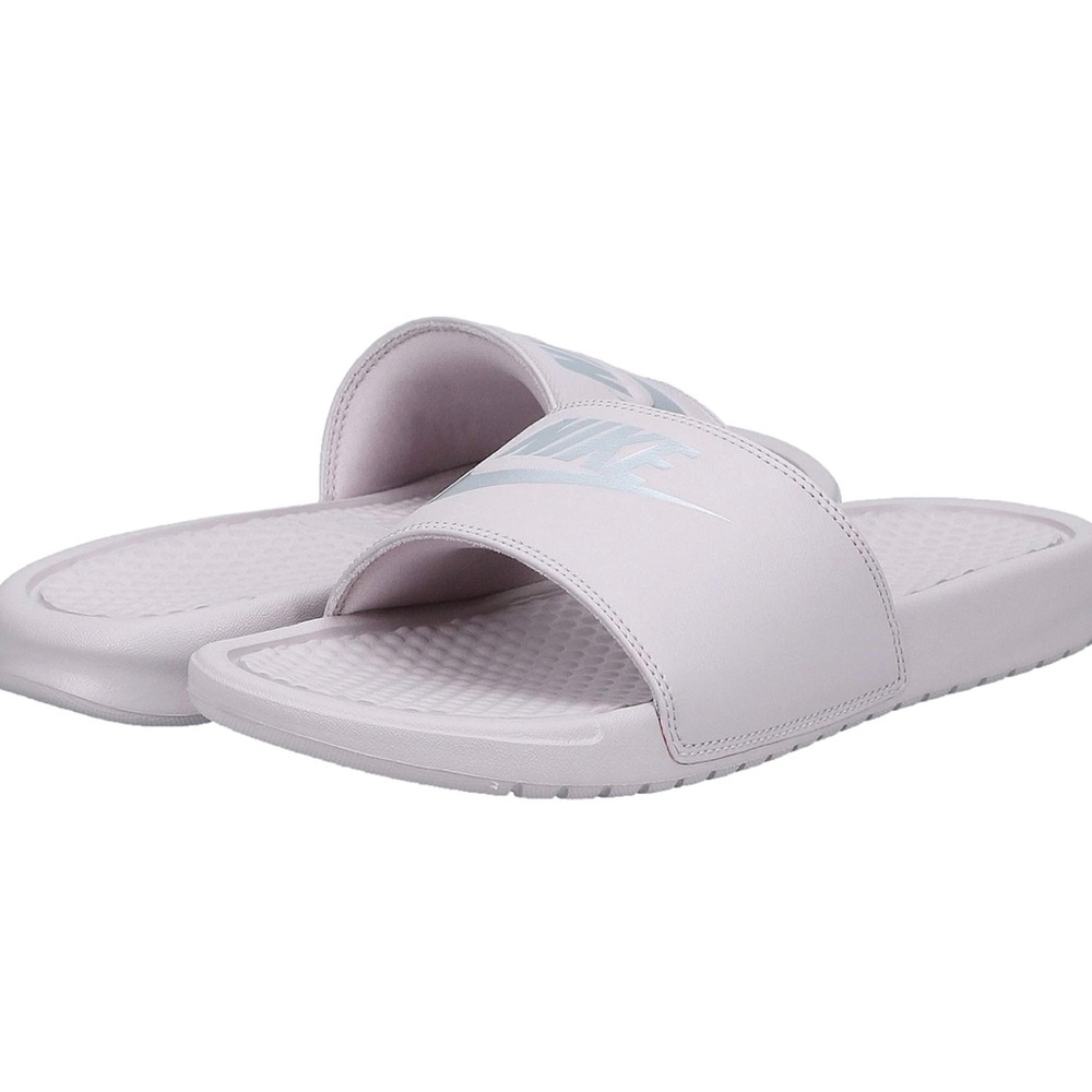 Size 7 - Nike Slides - Particle Rose/Metallic Silver